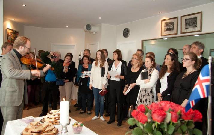 Frá vígslu Ólafíustofu í Osló